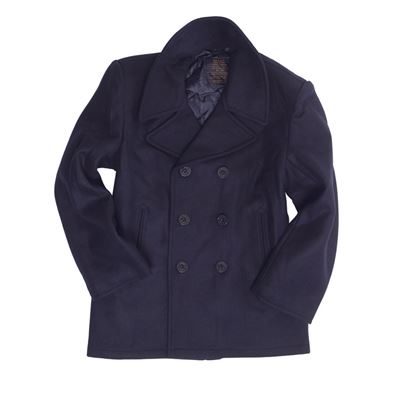 Coat U.S. PEA COAT Wool DARK BLUE