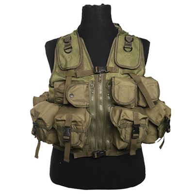 Tactical Vest with 9 Pouches OLIVE