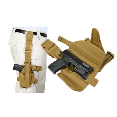 Pistol holster thigh DELUXE COYOTE