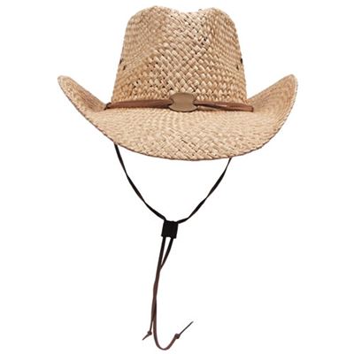 Straw hat with lace NATURAL