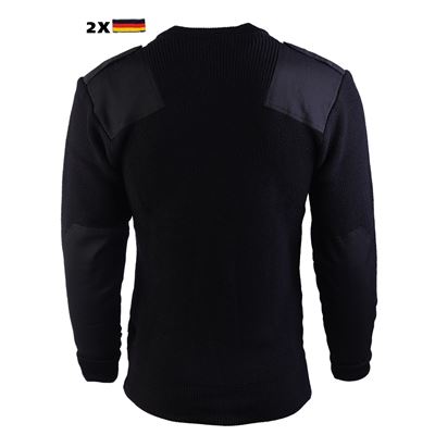 BW sweater with pocket WOOL BLACK