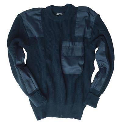 BW sweater with pocket ACRYLIC BLUE