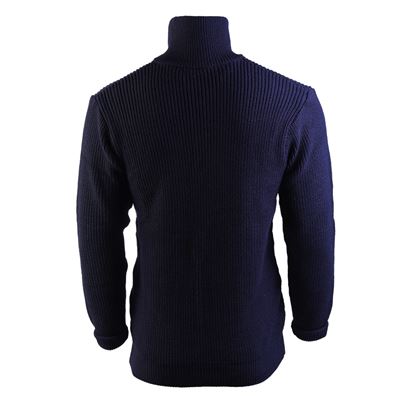 Sweater with a collar TROYER ACRYLIC BLUE