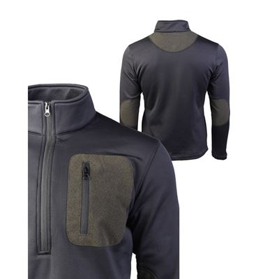 THERMO-FLEECE ¾ ZIP SWEATSHIRT BLACK