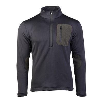 THERMO-FLEECE ¾ ZIP SWEATSHIRT BLACK