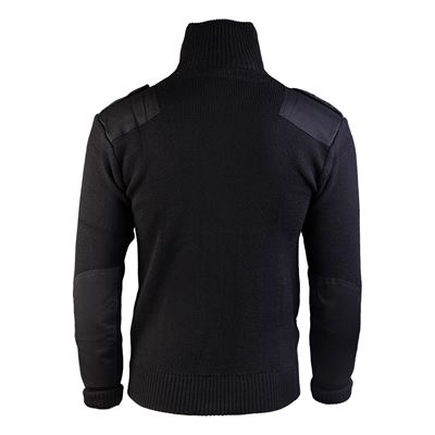 Sweater with zipper pocket BLACK