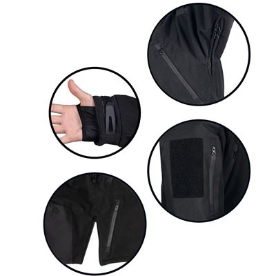 Fleece jacket with TPU PLUS membrane BLACK