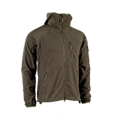 Sweatshirt zip with fleece hoodie DELTA GREEN