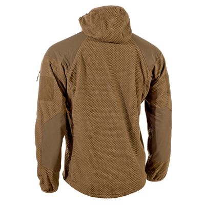 Sweatshirt zip with fleece hoodie DELTA COYOTE