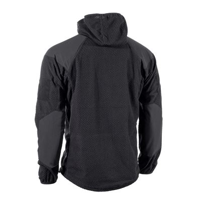 Sweatshirt zip with fleece hoodie DELTA BLACK