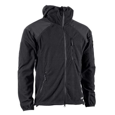 Sweatshirt zip with fleece hoodie DELTA BLACK