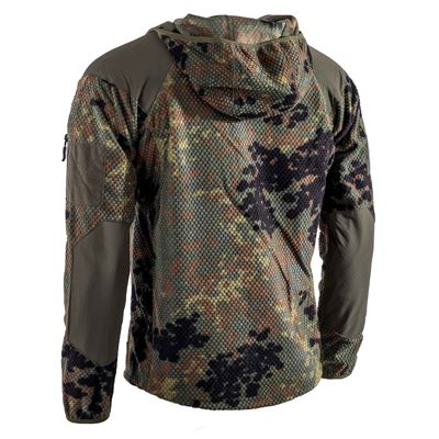 Sweatshirt zip with fleece hoodie DELTA FLECKTARN