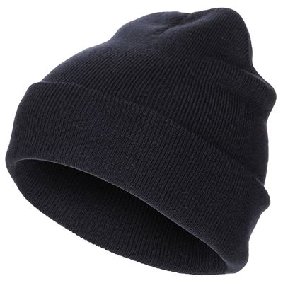 Finely knitted beanie acrylic BLUE