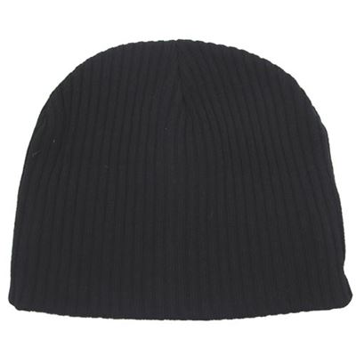 Knitted BEANIE Cap Extra Short BLACK
