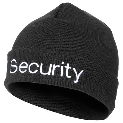 Cap SECURITY knitted  Acryl BLACK