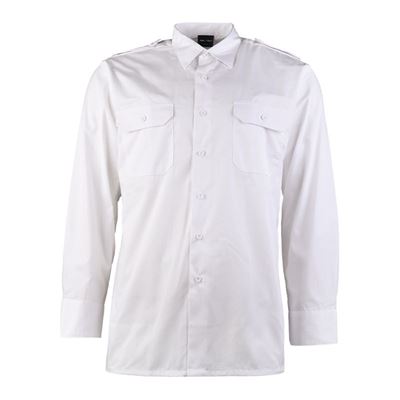 MIL-TEC SERVICE long sleeve shirt with buttons WHITE | MILITARY RANGE MIL-TEC SERVICE long sleeve shirt with buttons WHITE | MILITARY RANGE