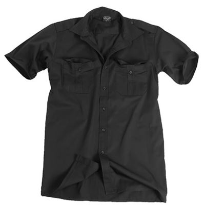 SERVICE short sleeve shirt with buttons BLACK
