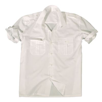 SERVICE short sleeve shirt with buttons WHITE