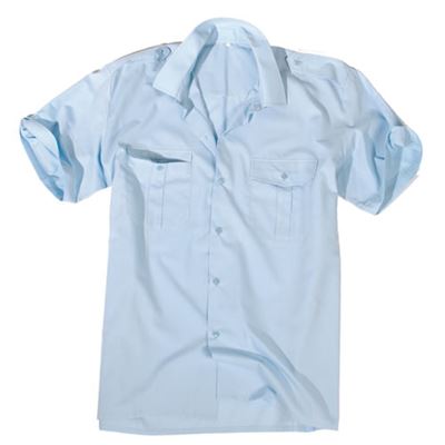 SERVICE short sleeve shirt with buttons light blue