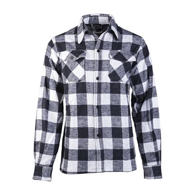 Lumberjack Shirt Button White and black