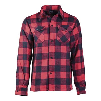 Lumberjack shirt with buttons reddish