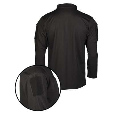 TACTICAL QUICK DRY long-sleeved Poloshirt BLACK
