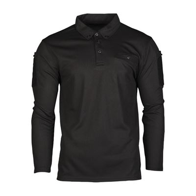 TACTICAL QUICK DRY long-sleeved Poloshirt BLACK