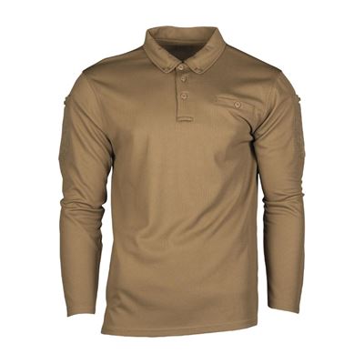TACTICAL QUICK DRY long-sleeved Poloshirt COYOTE