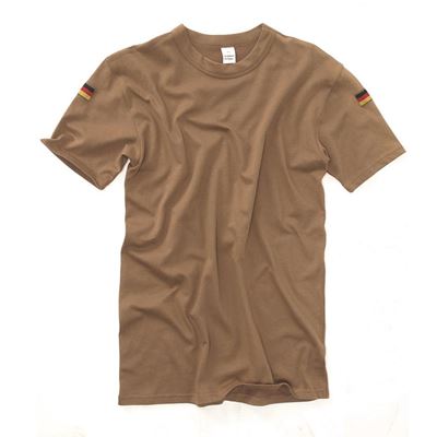 BW-shirt with a flag on the sleeve BROWN