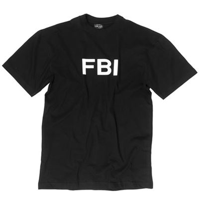 T-shirt with the inscription 'FBI' BLACK