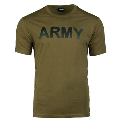 T-shirt with ARMY Printing GREEN
