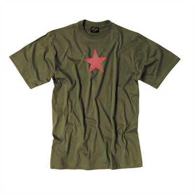T-shirt printed with RED STAR OLIVE
