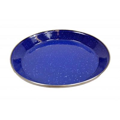 Plate WESTERN enamelled 22/2.5cm BLUE