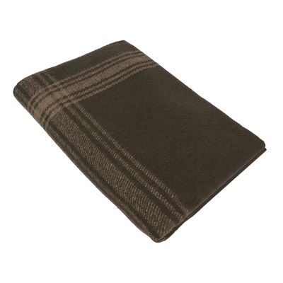 Striped Wool Blanket BROWN/TAN