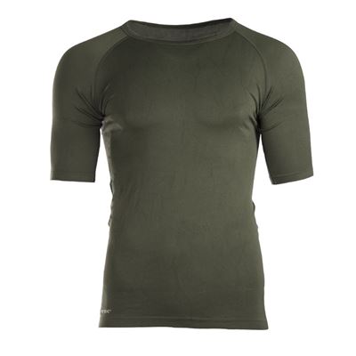 SPORTS shirt features short sleeves OLIVE