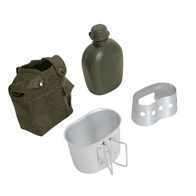 Canteen Kit With Cover, Aluminum Cup & Stove OLIVE DRAB