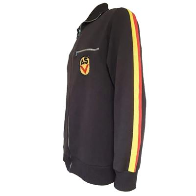 Sports sweatshirt with NVA/DDR stripes - ASV BROWN