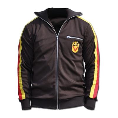 Sports sweatshirt with NVA/DDR stripes - ASV BROWN