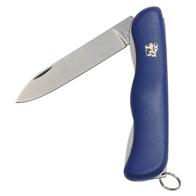 1/AK folding knife with stainless steel handle lock plastic blue