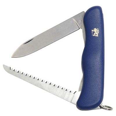 2/AK folding knife with stainless steel handle lock plastic blue