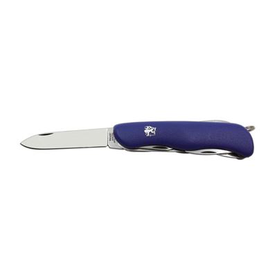 6/AK folding knife with stainless steel handle lock plastic blue