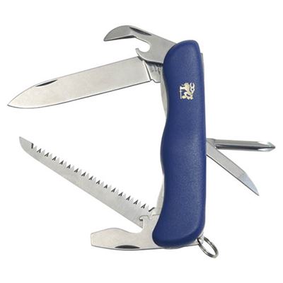 6/BK folding knife with stainless steel handle lock plastic blue