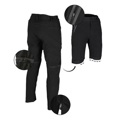 Pants PERFORMANCE ZIP-OFF BLACK