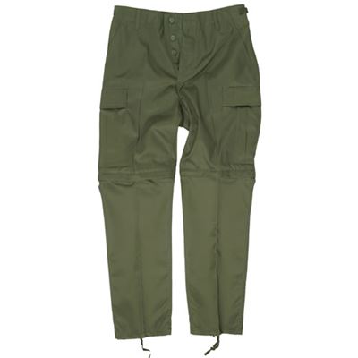 Pants BDU zip-off pants removable OLIVE