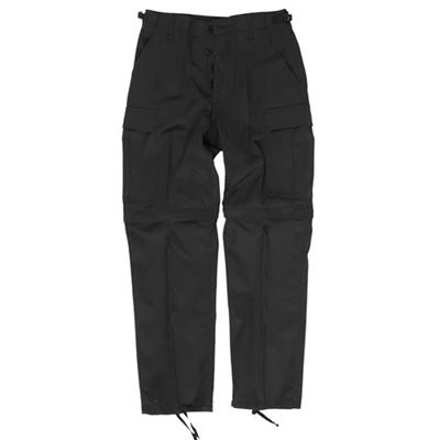 Pants BDU zip-off pants removable BLACK