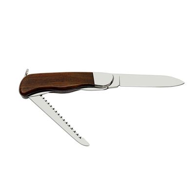 Knive 2AK/KP clasped HIKER with lock stainless steel from wood