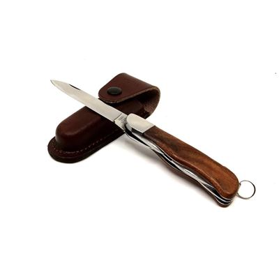 Knive 5AK/KP clasped HIKER with lock stainless steel from wood