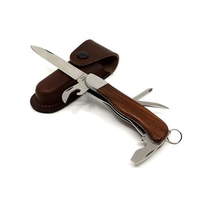 Knive 5BK/KP clasped HIKER with lock stainless steel from wood