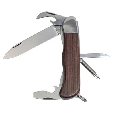 Knive 5BK/KP clasped HIKER with lock stainless steel from wood