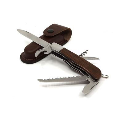 Knive 6AK/KP clasped HIKER with lock stainless steel from wood